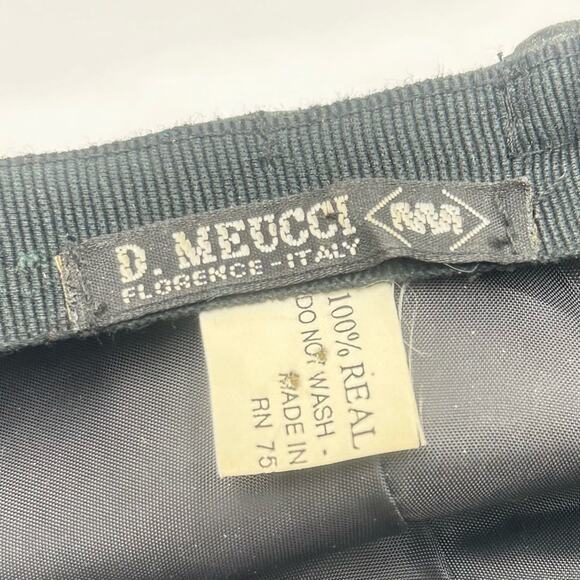 VINTAGE - D. MEUCCI Black Leather Newsboy Cap MEN / WOMEN / UNISEX main image 7